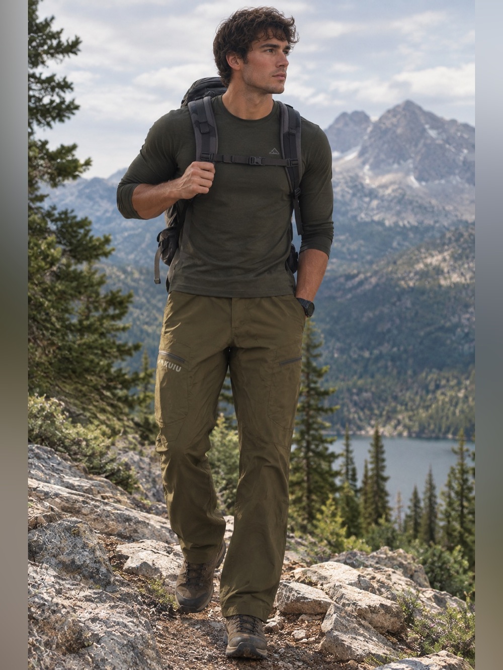 KUIU Olive Green Tactical Cargo Sierra Pants Outdoors Hiking Gorpcore 34